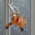 Santa Claus window decoration with crash effect, moves in response to sounds