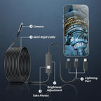 Endoskop-Kamera für Smartphones mit flexiblem Kabel