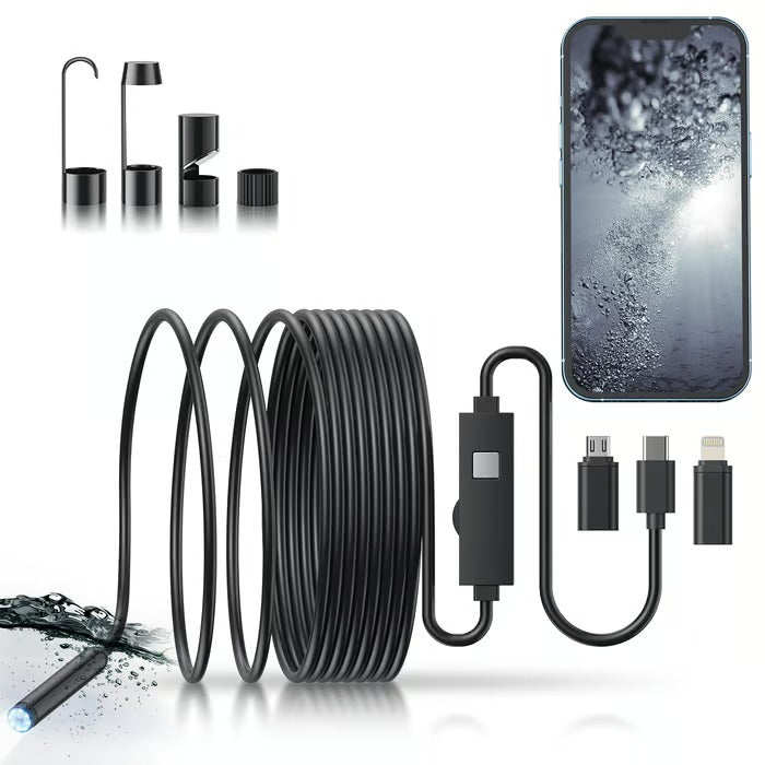 Endoskop-Kamera für Smartphones mit flexiblem Kabel