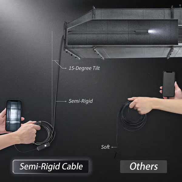 Endoskop-Kamera für Smartphones mit flexiblem Kabel