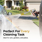 High-pressure cleaner gun with adjustable spray head