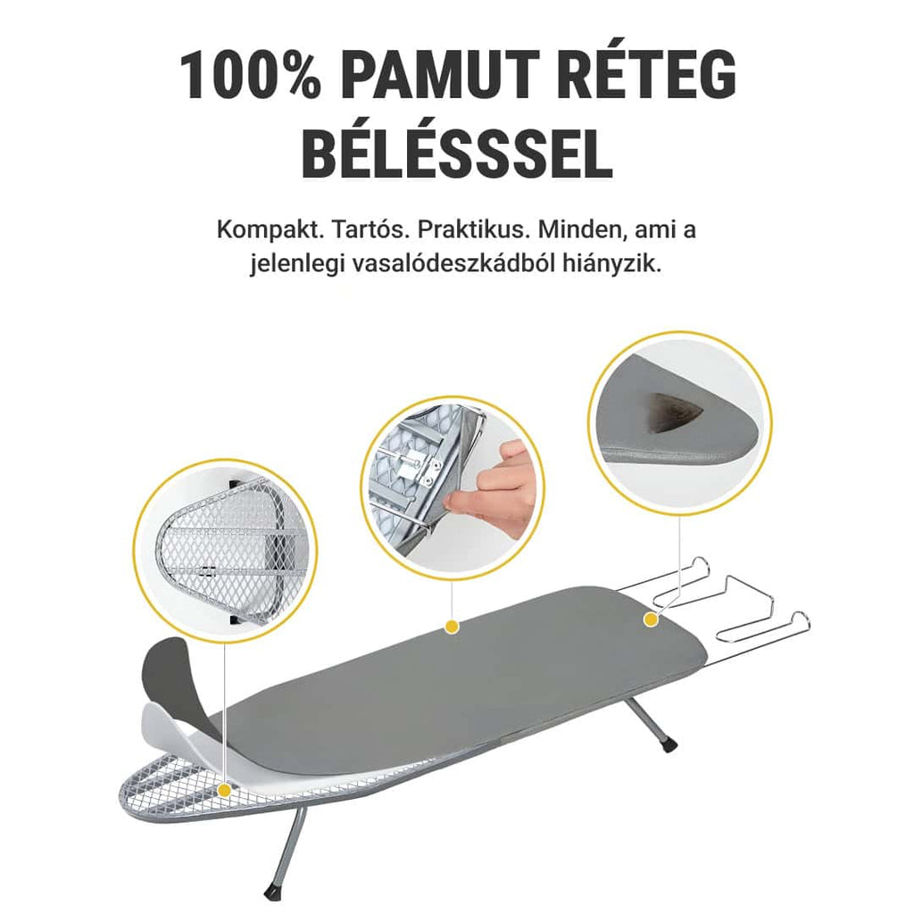 Tisch-Bügelbrett klappbar 81 × 30 cm – kompakt
