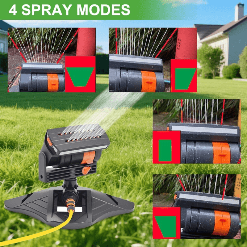 Oscillating lawn sprinkler with timer for garden irrigation