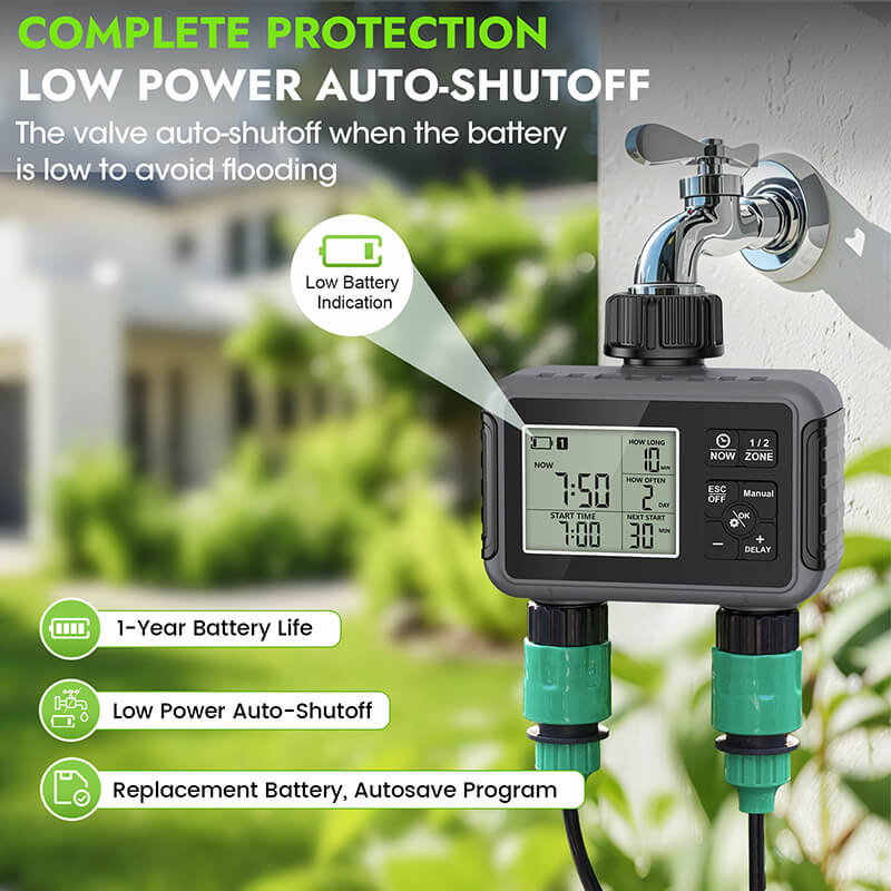 Oscillating lawn sprinkler with timer for garden irrigation