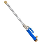 High-pressure nozzle for garden hose with 2 attachments