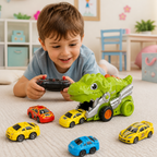 Ferngesteuerter Dinosaurier-Truck mit Auto-Schluckfunktion