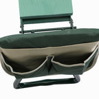 Garden knee pad with tool pockets and seat function