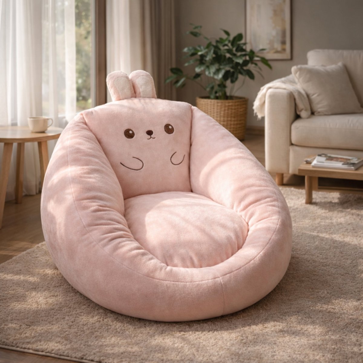 Sitzsack Plüsch mit Tiermotiv – weicher Bodensessel