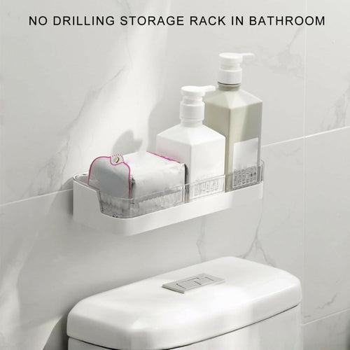 Drill-free shelf with drain – plastic wall shelf