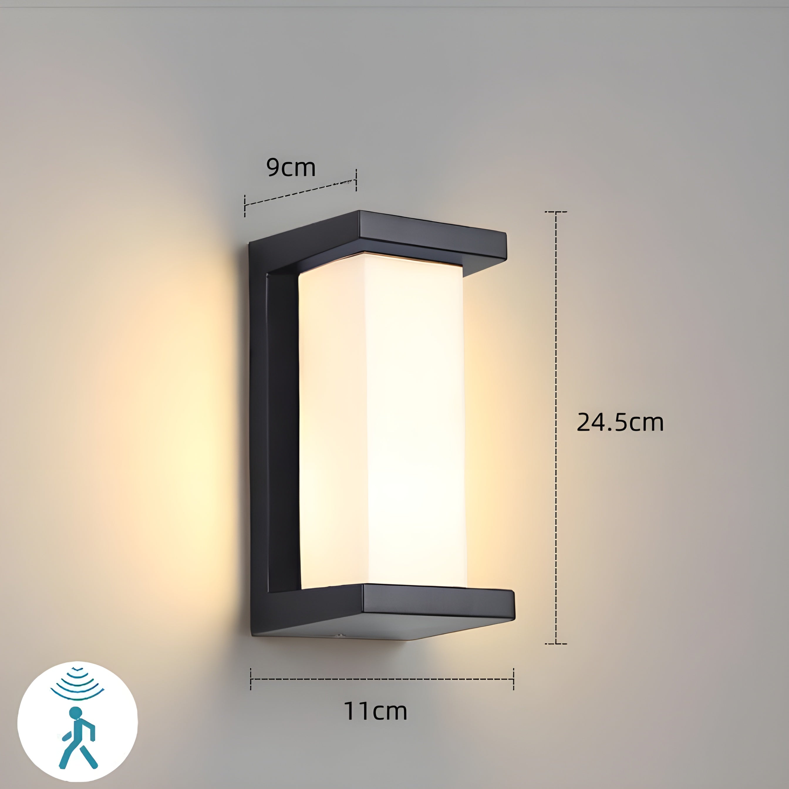 LED-Außenwandleuchte mit Bewegungsmelder IP65 wasserdicht