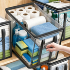 Transparent storage bag with zipper