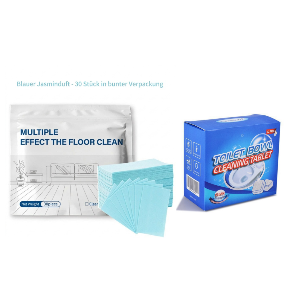 Concentrated floor cleaning tablets in 5 colors