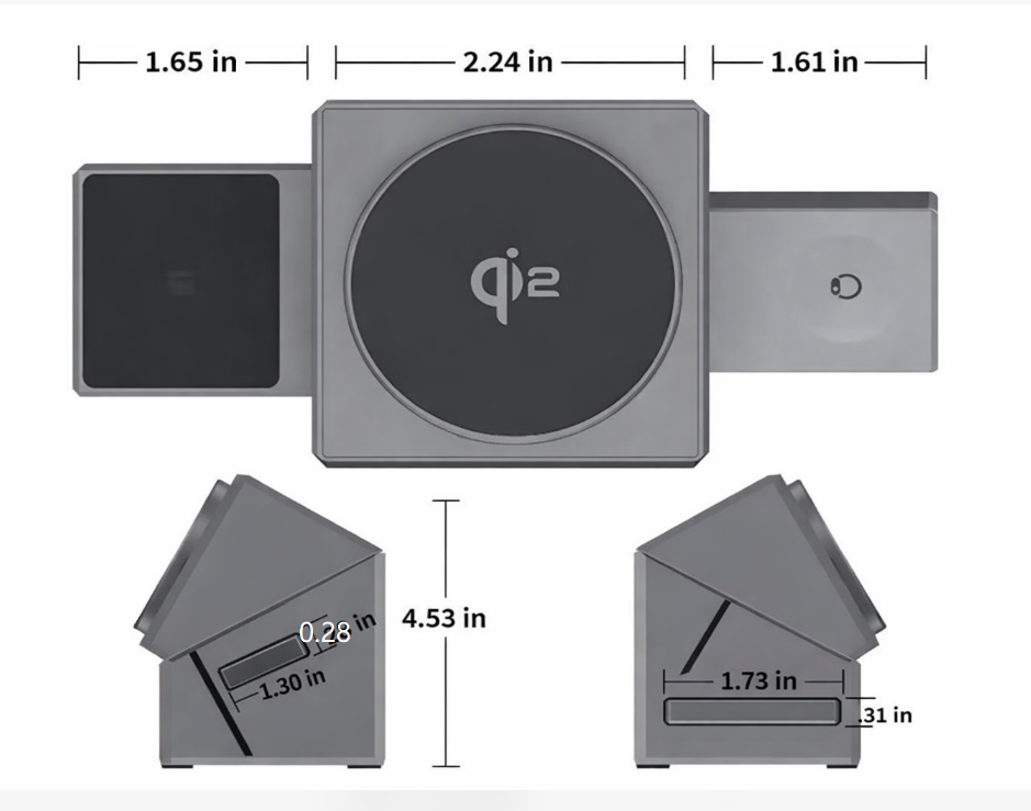 3-in-1 Wireless Charger for Phone, Watch, and Headphones