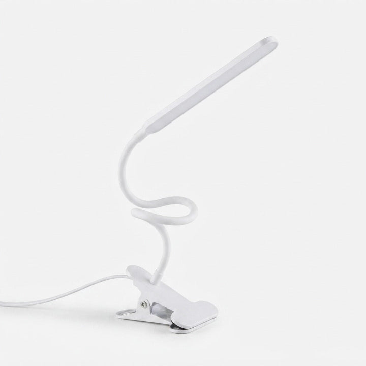LED Clip-On Lamp with Gooseneck – Dimmable in 3 Light Colors