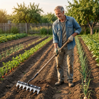 Weed Rake Carbon Steel with Pointed Tines