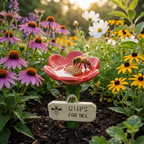 Flower Waterer for Bees and Butterflies – Hand-Painted Garden Decoration