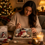 3D Stoff-Bastelset Weihnachten mit vorgestanzter Schablone