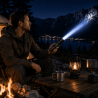 LED-Taschenlampe mit Digitalanzeige für Outdoor und Camping