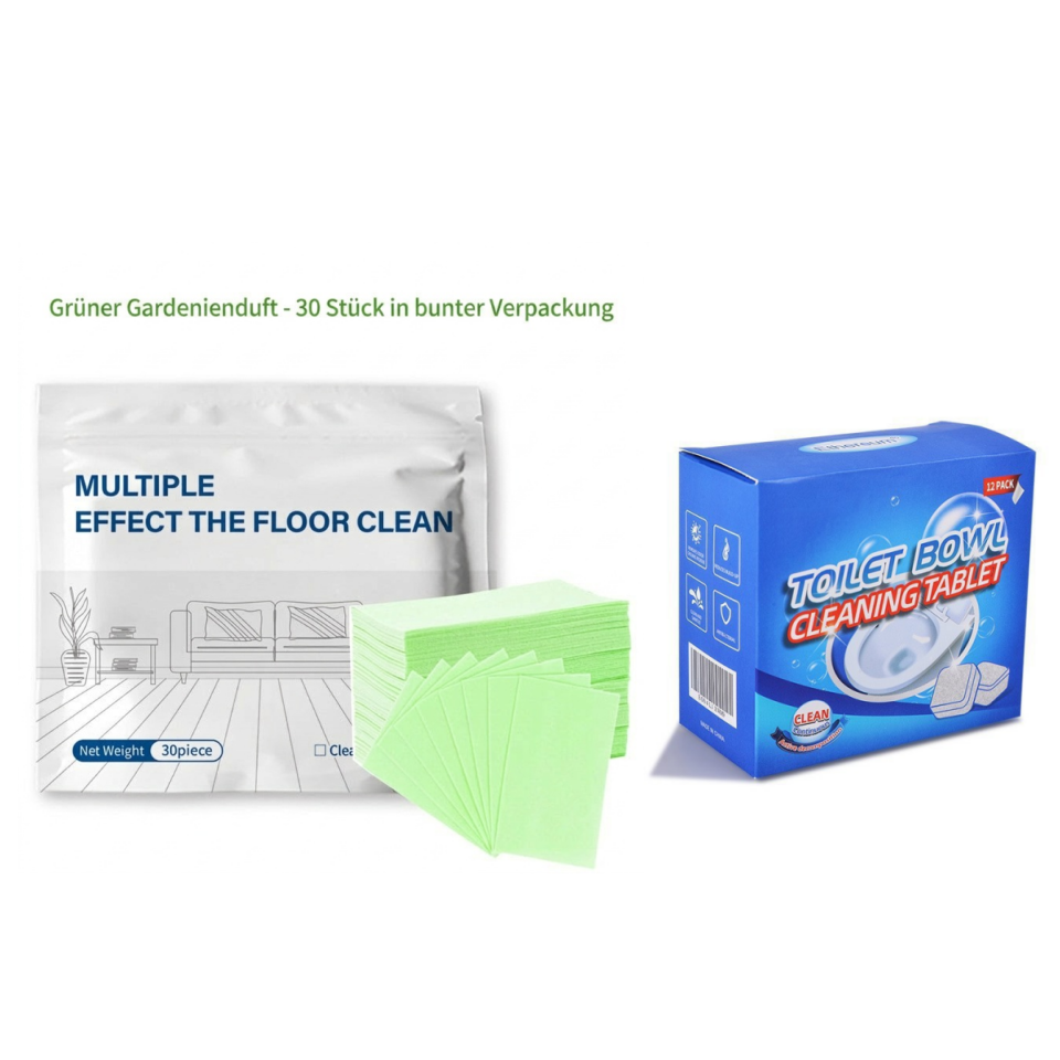 Concentrated floor cleaning tablets in 5 colors