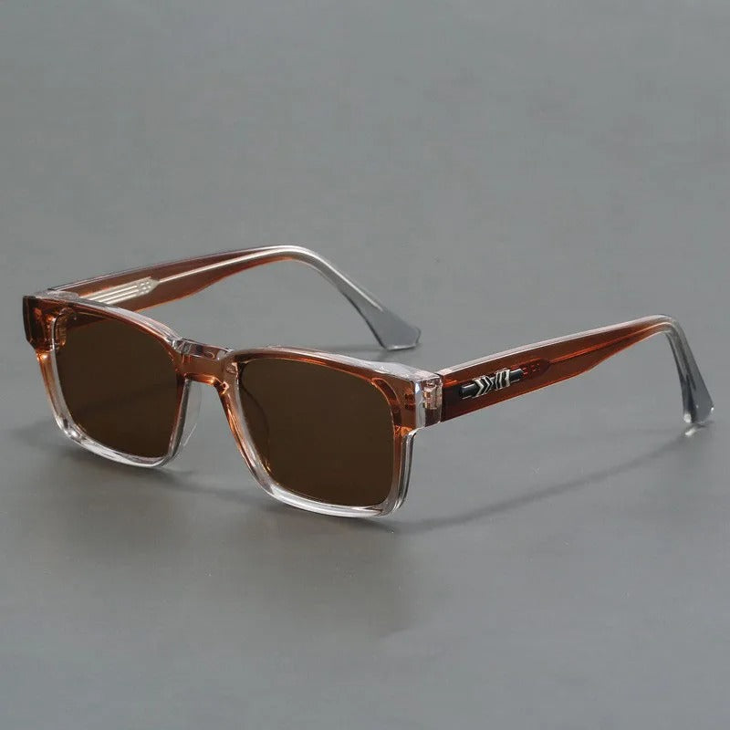 Retro-Sonnenbrille mit eckigem Rahmen und UV400-Schutz
