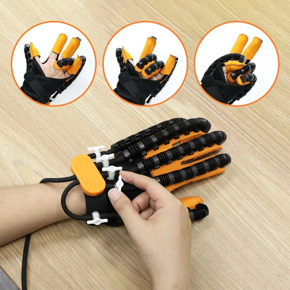 Handtrainer-Handschuh mit automatischer Fingerübung