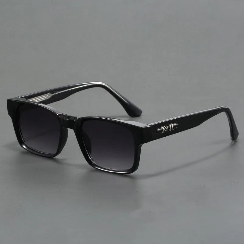 Retro-Sonnenbrille mit eckigem Rahmen und UV400-Schutz