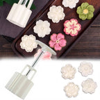 Mooncake-Form mit Prägemuster 4-teilig