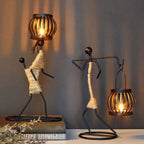 Kerzenständer Metall Figur Vintage-Design