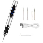 Elektrischer Gravierstift mit Akku, 3 Stufen bis 18.000 U/min, USB-C, Aluminium