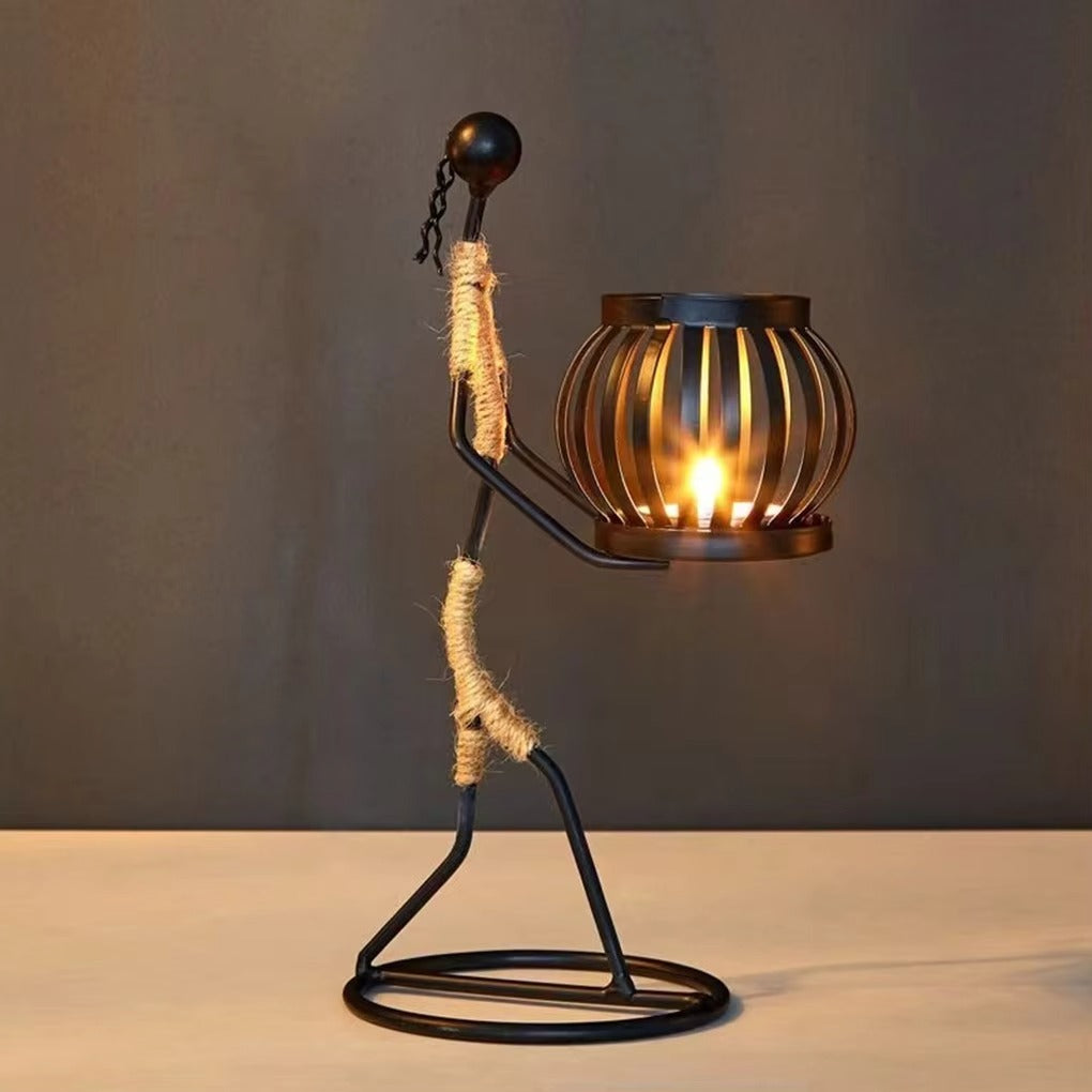 Kerzenständer Metall Figur Vintage-Design