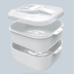 Obst- und Gemüse-Waschbox mit Abtropfkorb und Deckel