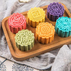 Mooncake-Form mit Prägemuster 4-teilig