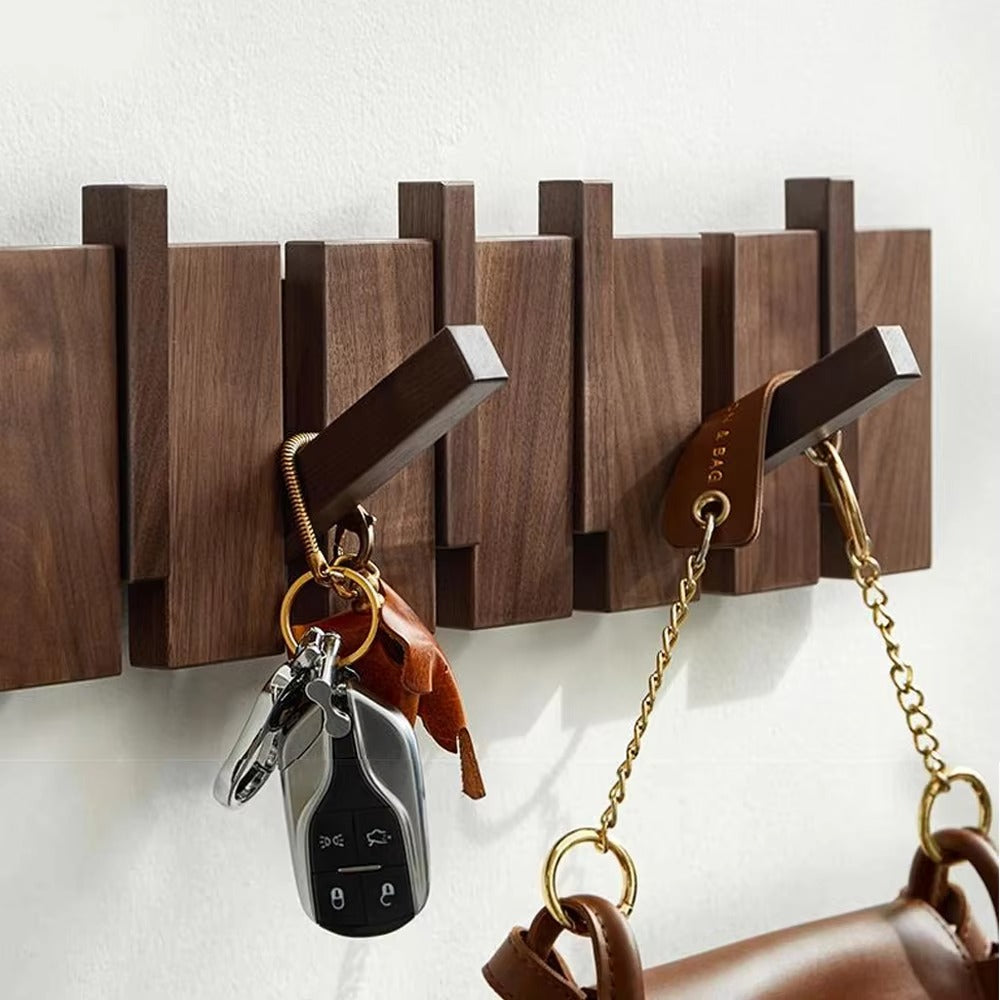 Wandgarderobe Holz mit Haken