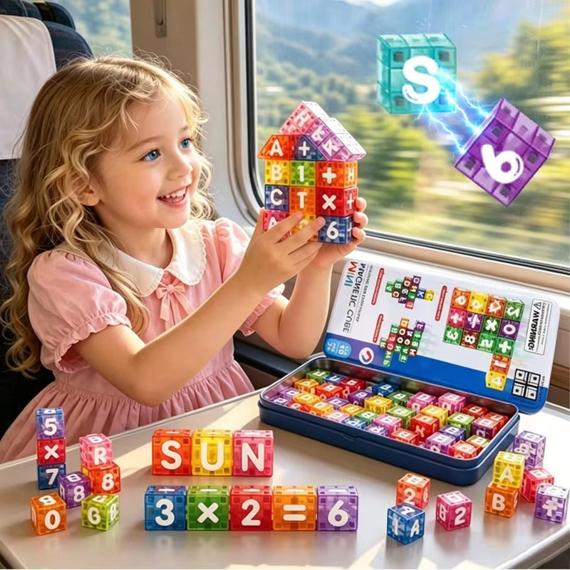 Magnetische Buchstabenwürfel 40-teilig mit Zahlen
