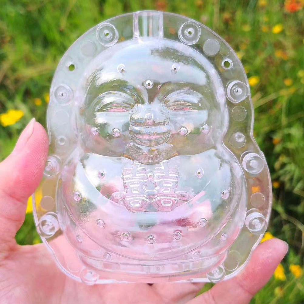 Kürbisschnitzform Buddha-Gesicht – Schablone für Kürbis und Melone