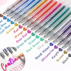 Glitter gel pen set with 1.0-mm ballpoint tip - 8 to 48 colors