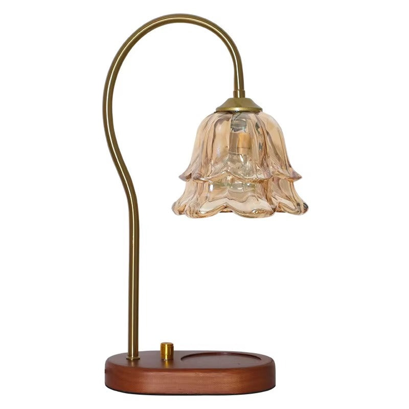 Kerzenwärmer-Lampe Maiglöckchen mit Glasschirm