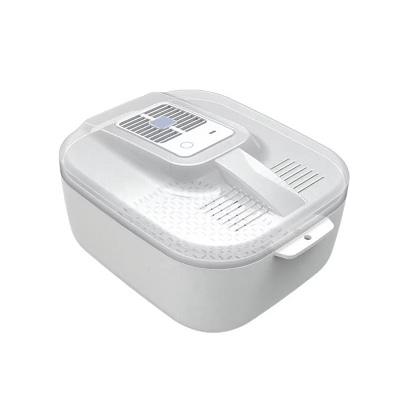 Obst- und Gemüse-Waschbox mit Abtropfkorb und Deckel