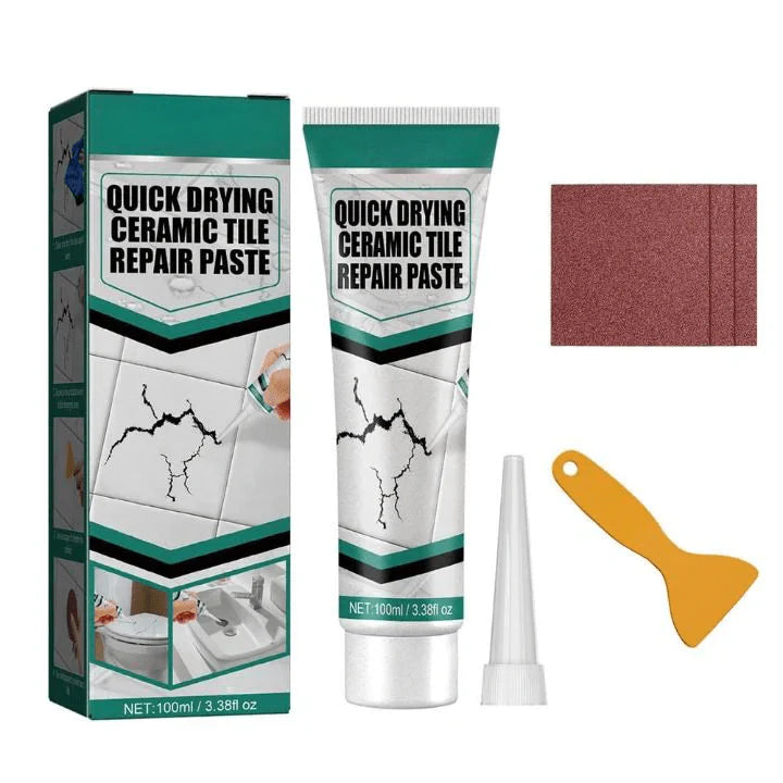Fast-drying repair paste for tiles – cracks, chips & joints