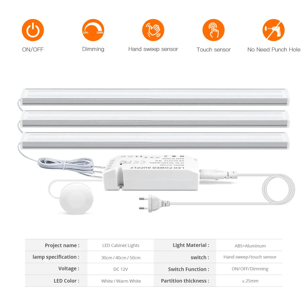 LED Unterbauleuchte mit Sensor – Dimmbar und berührungslos