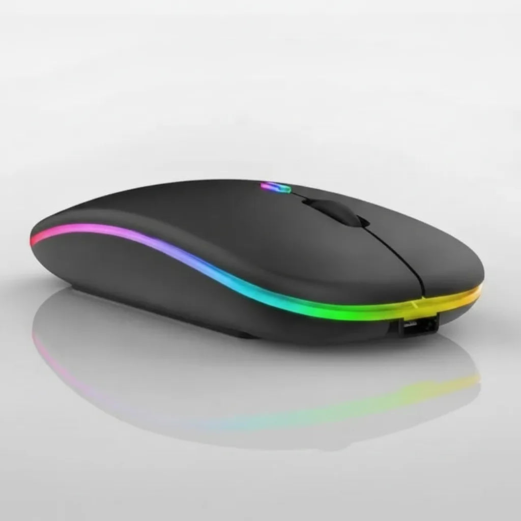 Kabellose Maus mit RGB-LED-Beleuchtung – ohne Batterien
