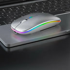 Kabellose Maus mit RGB-LED-Beleuchtung – ohne Batterien
