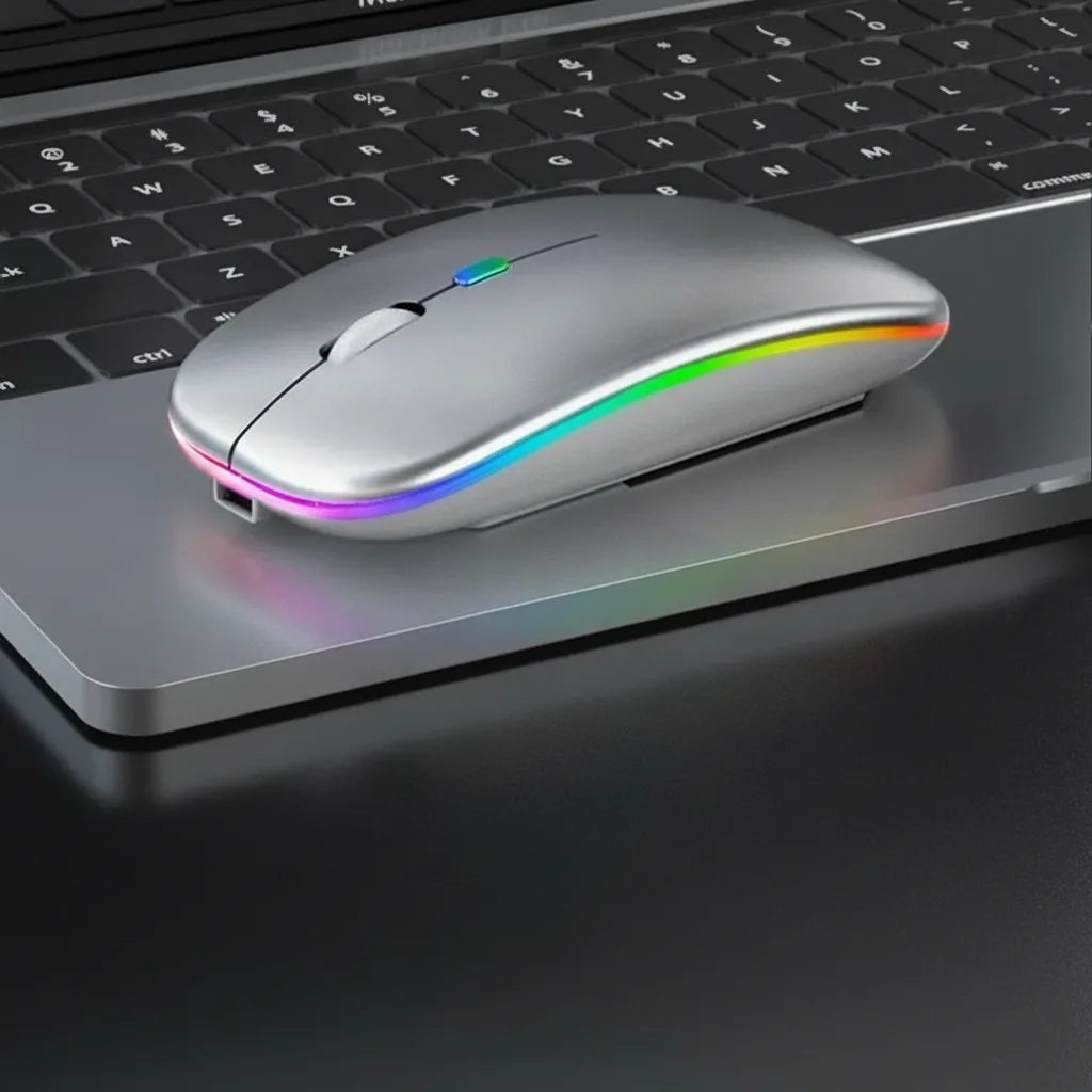 Kabellose Maus mit RGB-LED-Beleuchtung – ohne Batterien