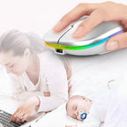 Kabellose Maus mit RGB-LED-Beleuchtung – ohne Batterien