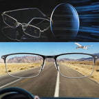 Progressive varifocal glasses with automatic adjustment
