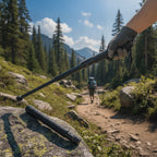 Wanderstock klappbar mit Pop-Up-Mechanismus