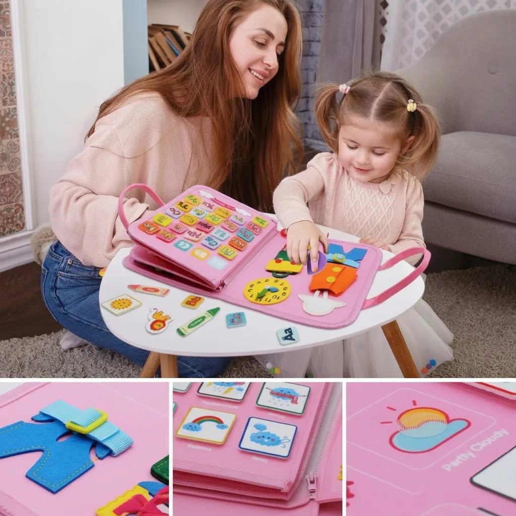 Montessori Sensory Board with 15 Activities