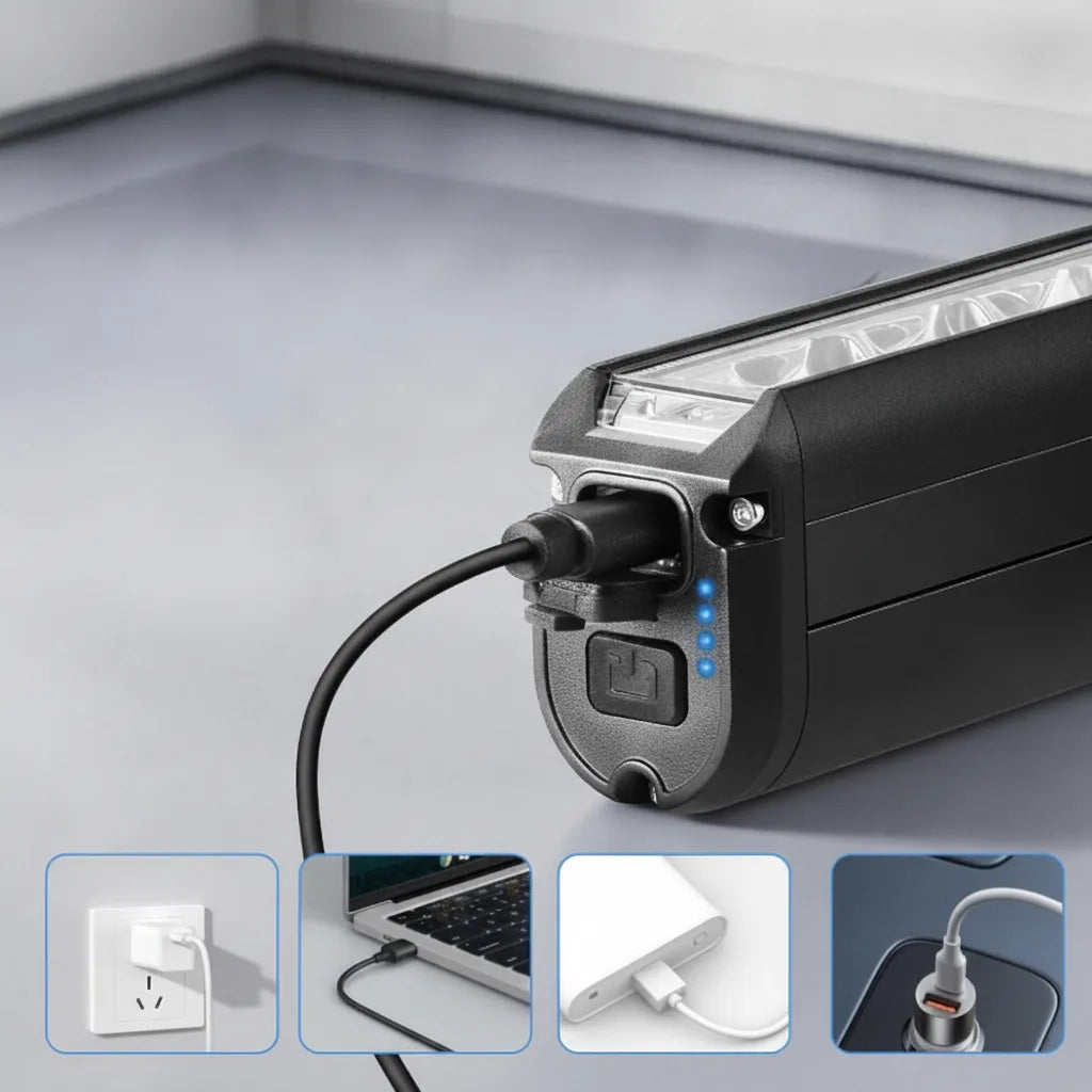 Fahrradlicht LED 1400 Lumen – USB aufladbar und wasserdicht