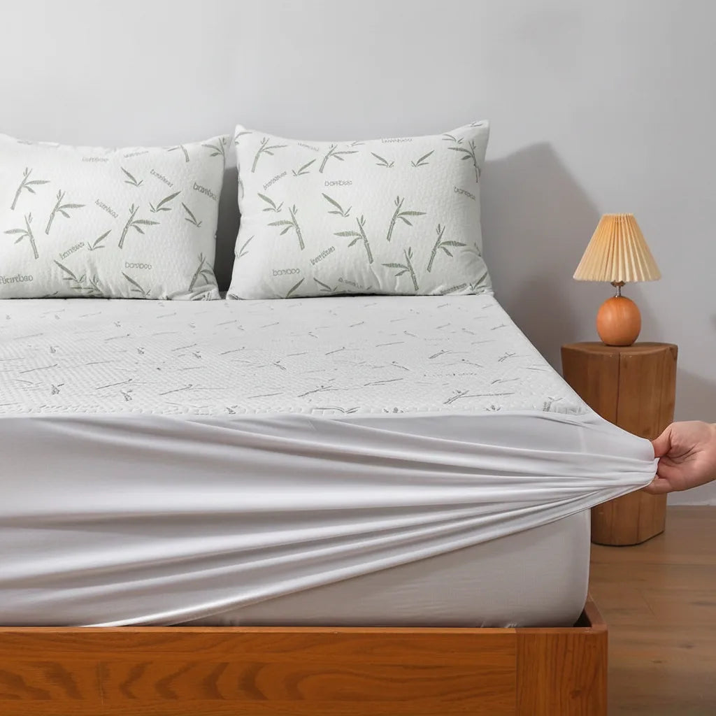 Bamboo Mattress Protector with Cooling 3D Air Layer