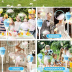 Bubble machine with height-adjustable stand